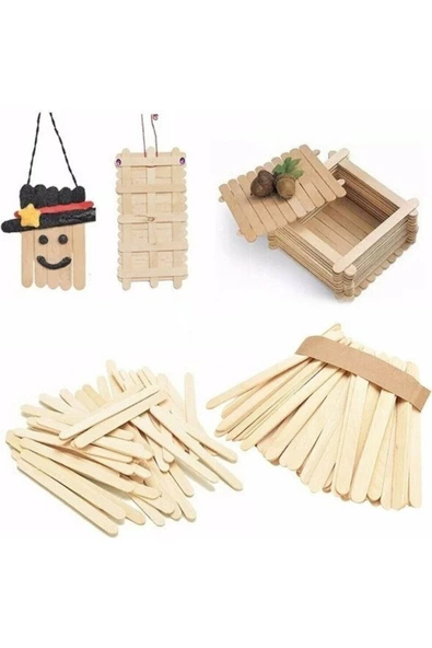 Lider & Nevada Natural Dil Çubuğu Geniş Ahşap Abeslang 50'li Paket - 2
