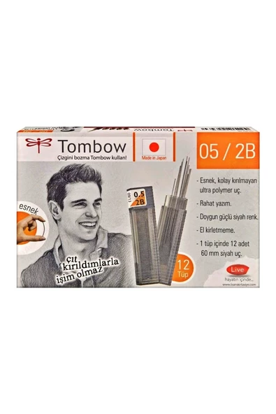 Tombow W Uç 0.5 2b 12 li Paket Orjinal - 2