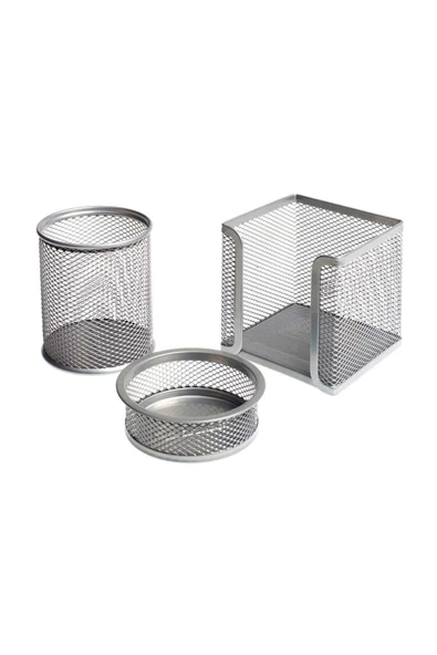 Bigpoint Silver Metal Perfore 3`lü Set-