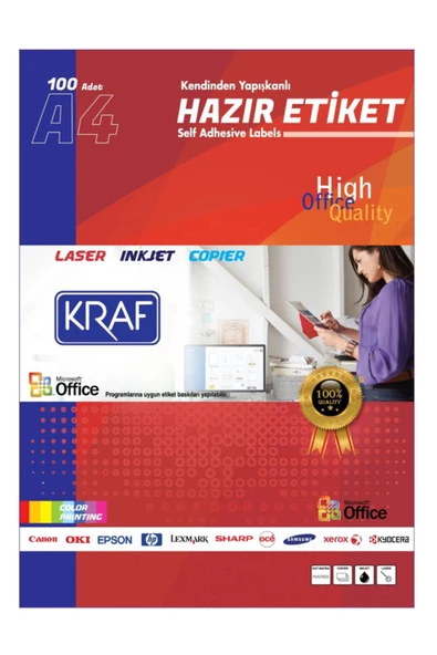 KRAF Laser Etiket Kf-2000 210 X 297 Mm