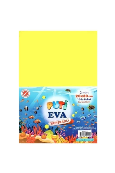 Puti Yapışkanlı Eva Eva 10 Renk Set / 1123