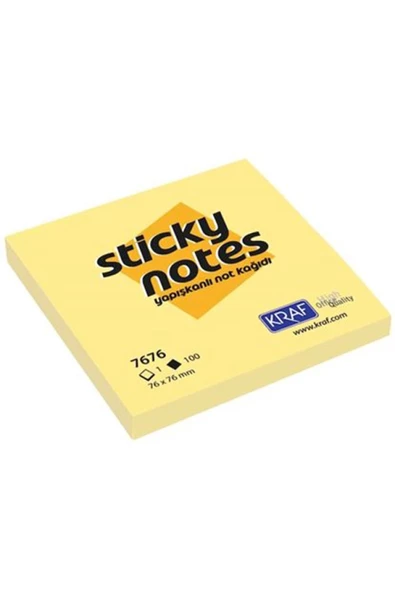 KRAF Yapışkanlı Not Kağıdı 76x76 Sarı 7676 ürün görseli