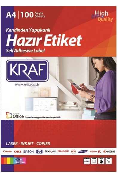 KRAF Laser Etiket Kf-2000 210 X 297 Mm - 3