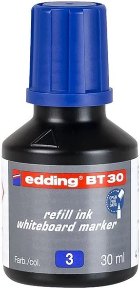 Edding Bt30 Mavi Tahta Kalemi Mürekkebi 30 ml ürün görseli 1