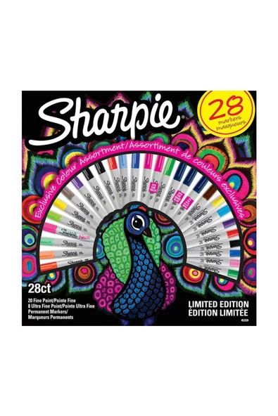 Sharpie Fine Permanent Markör 28'li Tavuskuşu