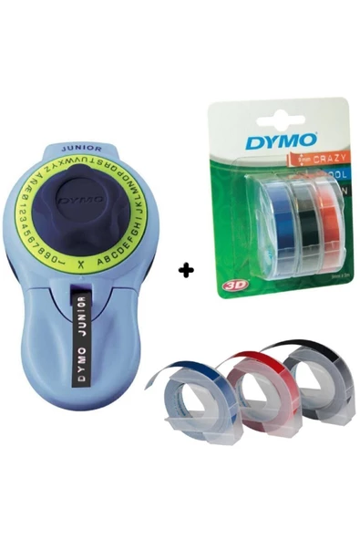 Dymo Junior Etiket Makinesi + 3'lü Blisterli Yedek Şerit 9mm*3m ürün görseli 1