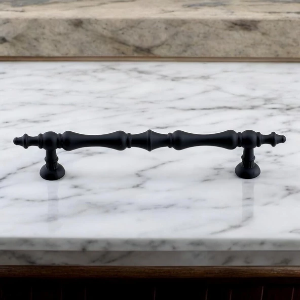 Nilay Siyah Metal Kulp 128 mm - 12.8 cm Mobilya Çekmece Mutfak Dolabı Dolap Kulpları Kulbu Kulpu - Resim 6