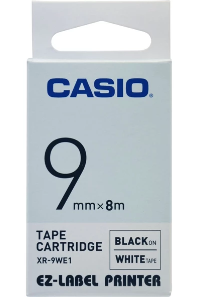 Casio Xr-9we1 (we/bk) Etiket Yazıcısı Kartuşu Beyaz Renk Üstüne Siyah Baskı - Resim 2