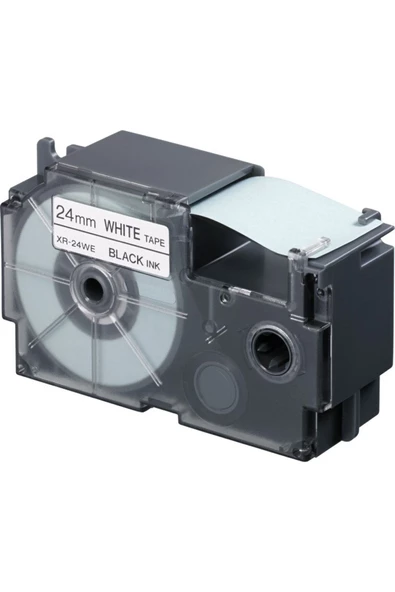 Casio Xr-24we1 (we/bk) Etiket Yazıcısı Kartuşu Beyaz Renk Üstüne Siyah Baskı ürün görseli
