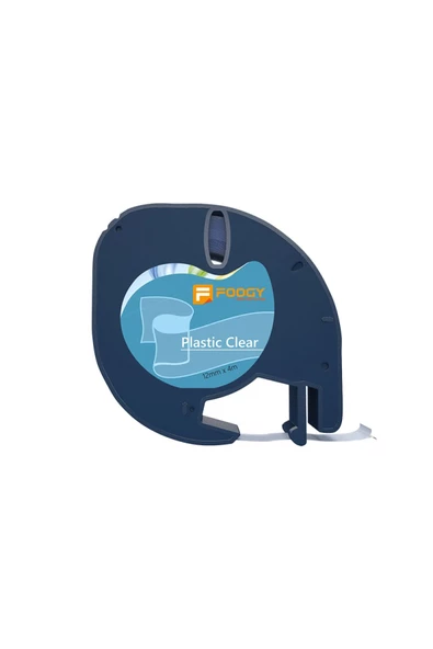 FOOGY Dymo Muadili Thermal Plastik Şerit Etiket Şeffaf 12 mm X 4 mt ürün görseli