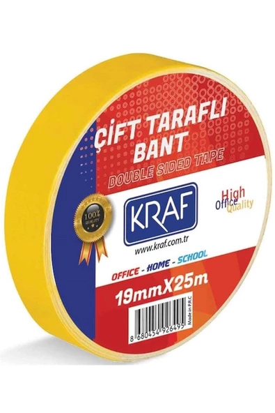 KRAF Çift Taraflı Bant 19 Mm X 25 Mt