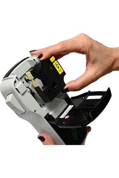 FOOGY Dymo D1 Muadili Etiket Plastik Sarı - 12 mm x 7 mt - 45018 - Eko Paket 5 li - Resim 5