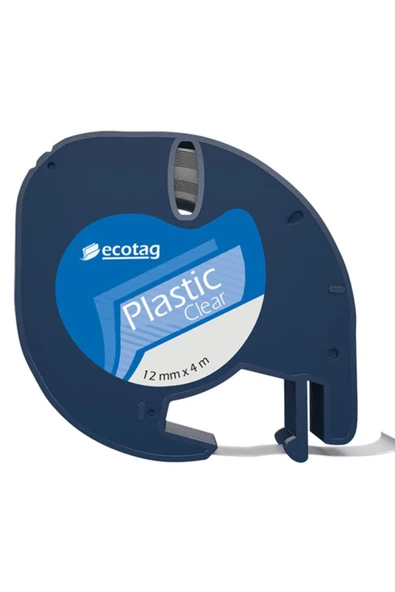 ECOTAG Dymo Letratag Etiket Yazıcısı Ve Plastik Şerit Etiket Şeffaf 10 Lu - Resim 3
