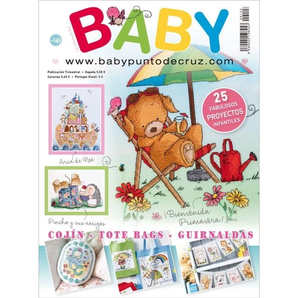 Revista punto de cruz BABY Nakış Elişi Hobi Dergisi No 143