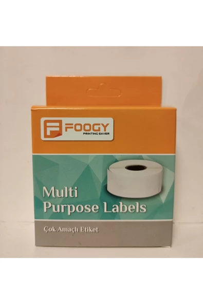FOOGY Dymo Lw Etiket Muadili Çok Amaçlı Etiket Iki Yüz 13 Mm X 25 Mm 2000 Adet - Resim 2