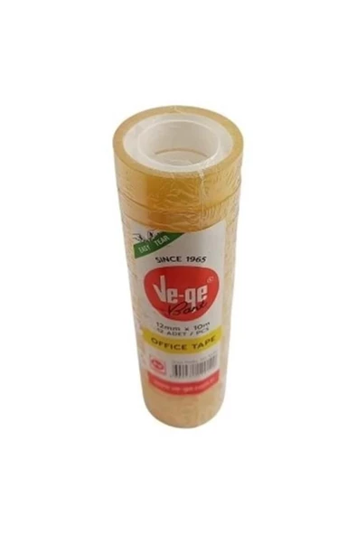 Ve-ge Selefon Bant Offıce Tape 12x10 ( 12 Li Paket)