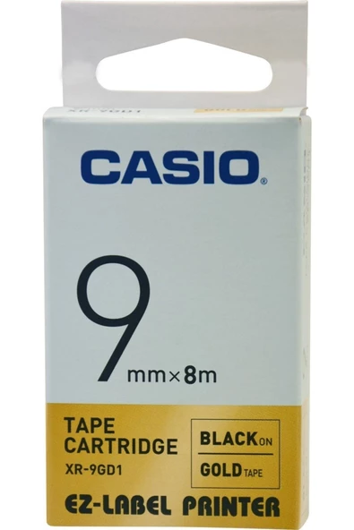 Casio Xr-9gd1 (gold/black) Etiket Yazıcısı Kartuşu Altın Renk Üstüne Siyah Baskı - 2