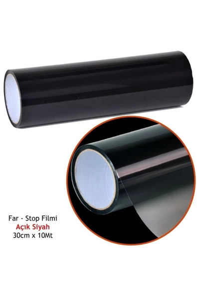 Carub 30 cm x 10 mt Açık Siyah Far Stop Filmi Br1190465 - 2