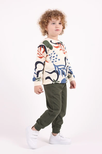 Baskılı Erkek Çocuk Eşofman MNK3113 - Resim 2