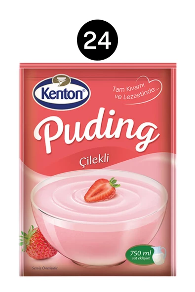 Kenton Çilekli Puding 24 Adet