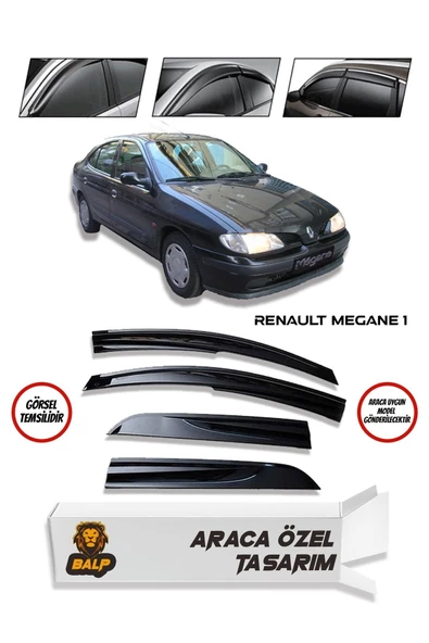 BALP Renault Megane 1 Cam Rüzgarlığı 4lü Uyumlu