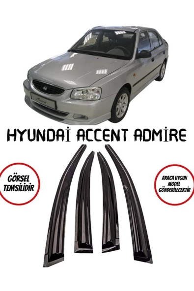 BALP Hyundai Accent Admire 2003-2005 Arası Cam Rüzgarlığı 4lü