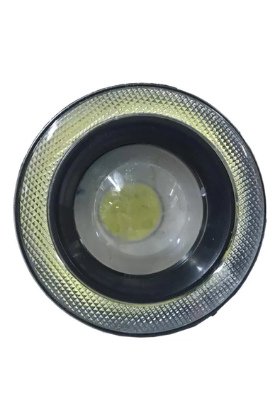 76 Mm Beyaz Mercekli Angel Led Halkalı Sis Far Metal Gövde - 4