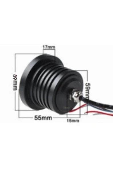 76 Mm Beyaz Mercekli Angel Led Halkalı Sis Far Metal Gövde - 2