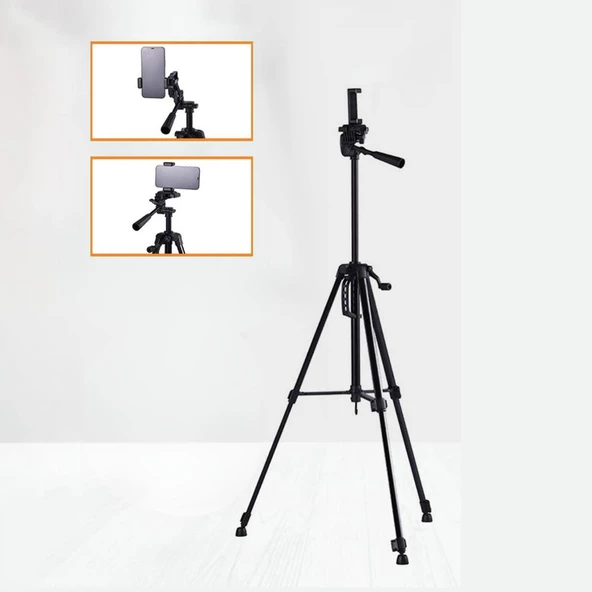 Petinka Tripod Telefon ve Fotoğraf Makinası Takılabilen 146cm Bluetooth Kumandalı Tutucu - 3