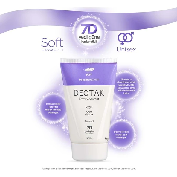 Deotak Krem Deodorant Unisex 35ML Soft (Hassas Cilt) - 3
