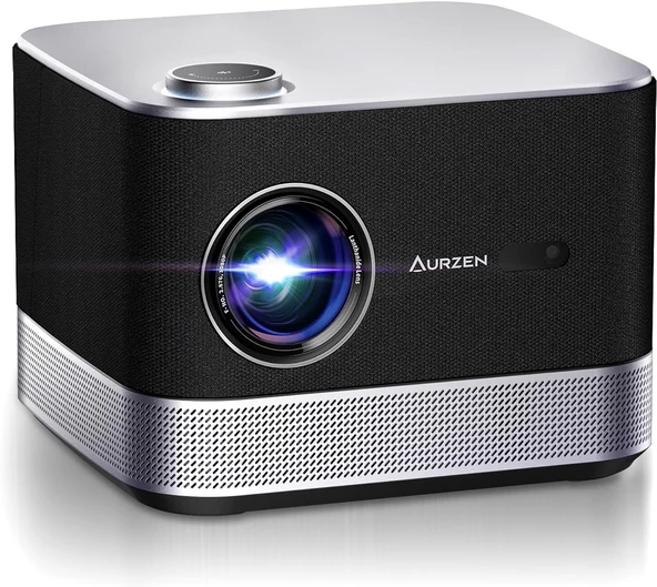 Aurzen Boom 3 WiFi ve Bluetooth - 3D DoIby, 36W Hoparlör 500 ANSI 4K Destekli, Siyah