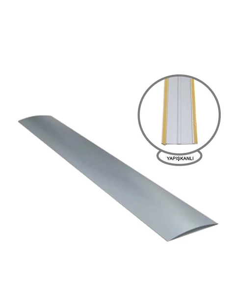 Yapışkanlı Gri Parke Kapı Eşik Çıtası En: 37 mm Uzunluk : 90 mm 3 Adet