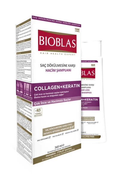 Bıoblas Collagen+Keratin Şampuan 360 ml