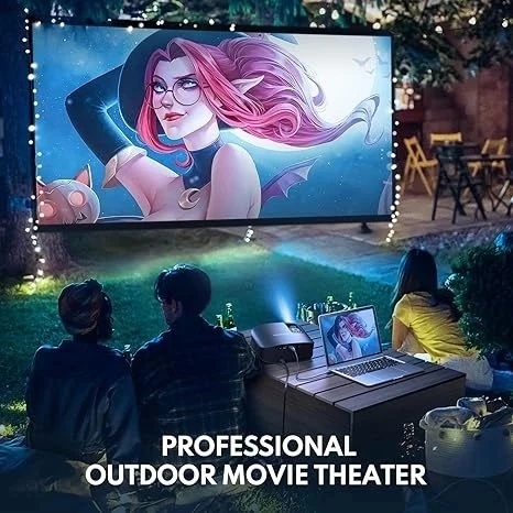 Goodee Projektör 4K WiFi ve Bluetooth FHD 1080P Mini Projektör 1080P - 4