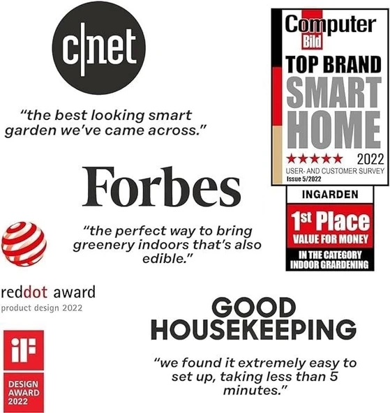 Ingarden Organik Süper Tohum Yetiştirme Kiti Otomatik 4 Kademe Led - Nane Yeşili - 2