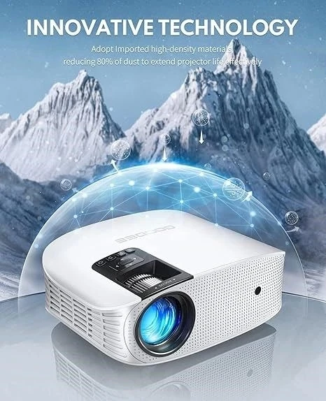 Goodee 5G WiFi ve Bluetooth özellikli projektör 1080P Ios Android Uyumlu - 2