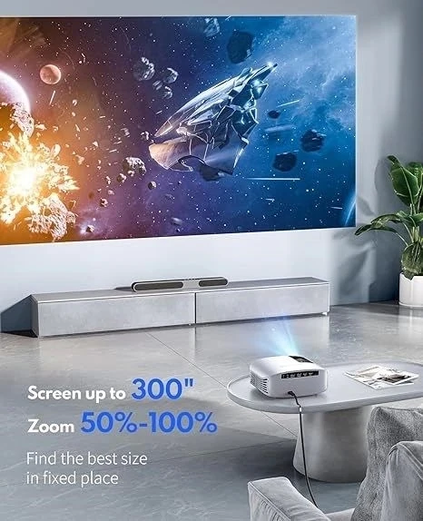 Goodee 5G WiFi ve Bluetooth özellikli projektör 1080P Ios Android Uyumlu - 4