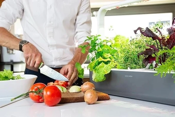 Click & Grow Kapalı Alan Bitki Bahçesi Seti Büyüme Işığı İle - Gri - 2