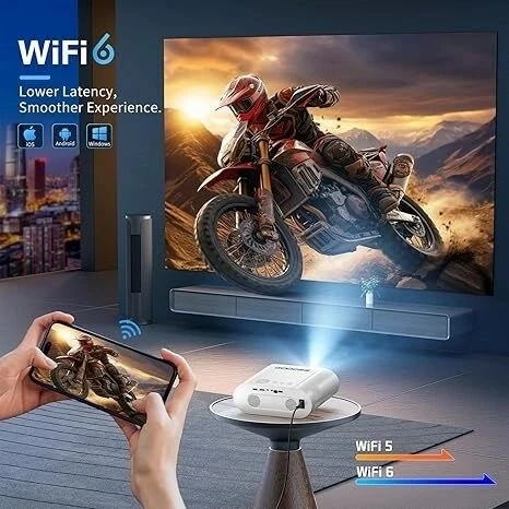 Goodee Uzaktan Odaklama özellikli  4K Projektör, WiFi ve Bluetooth 1080P - 3