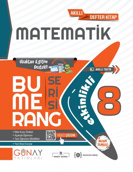 GÜNAY YAYINLARI 8.SINIF BUMERANG ETKİNLİKLİ MATEMATİK Matematik