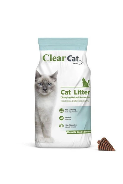 Clear Cat Bentonit Kedi Kumu Sabun Kokulu 5 Kg