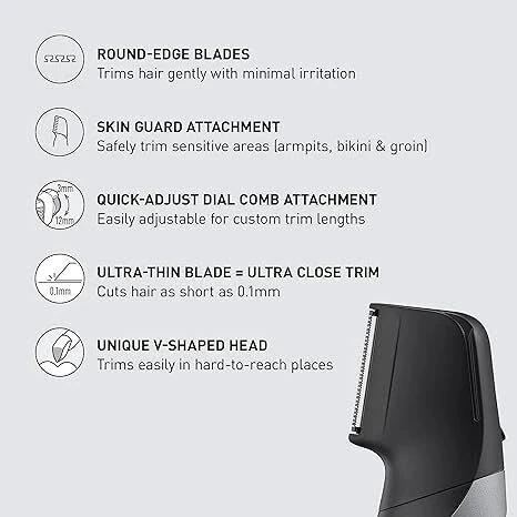 Panasonic Unisex Vücut Tüyü Tıraş Makinesi Islan/Kuru Kullanım ER-GK80-S -Siyah - 4