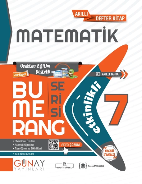 GÜNAY YAYINLARI 7.SINIF BUMERANG ETKİNLİKLİ MATEMATİK Matematik