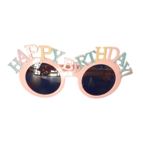 Happy Birthday Gözlük Pembe