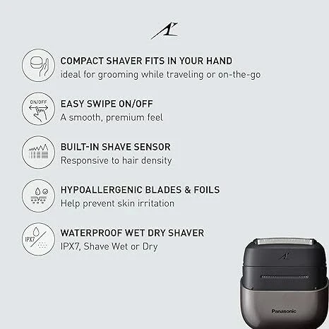 Panasonic Swipe Right 3 Bıçak Unisex Şarjlı Tıraş Makinesi Kuru/Islak ES-CM3A-W -Siyah - 4