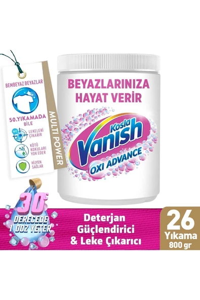 Kosla Multipower Oxi Advance Beyazlar Için Leke Çıkartıcı & Deterjan Güçlendirici Toz 800 G