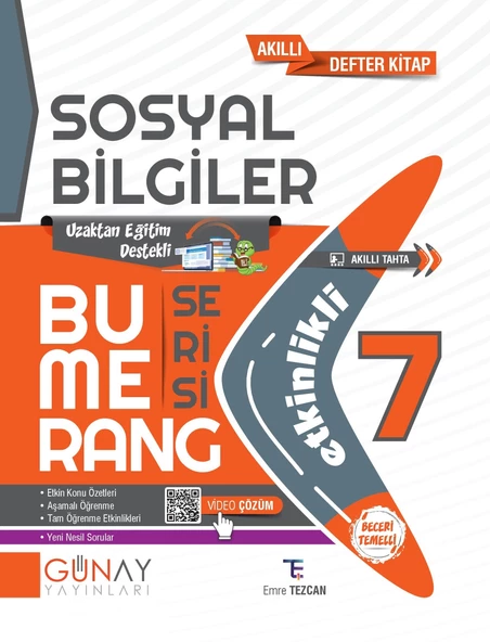 GÜNAY YAYINLARI 7.SINIF BUMERANG ETKİNLİKLİ SOSYAL BİLGİLER Sosyal Bilgiler