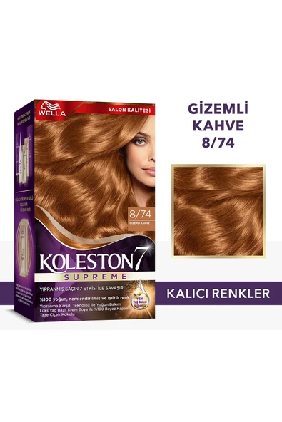 Wella Koleston Supreme Saç Boyası 8/74 Gizemli Kahve