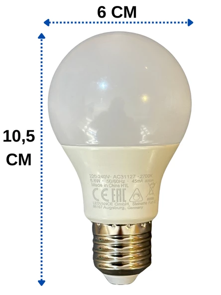 Osram Parathom 8.8W (60W) 2700K (Sarı Işık) E27 Duylu Dim Edilebilir Led Ampul (8 Adet) - 3