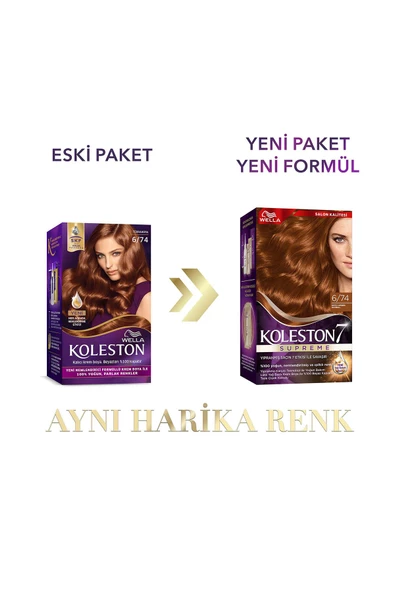 Koleston Kit 6.74 Terrakota Saç Boyası - 2